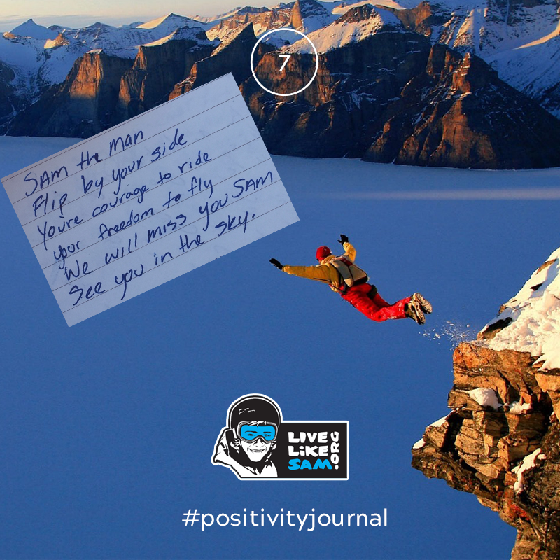 Live Like Sam positivity journal 7