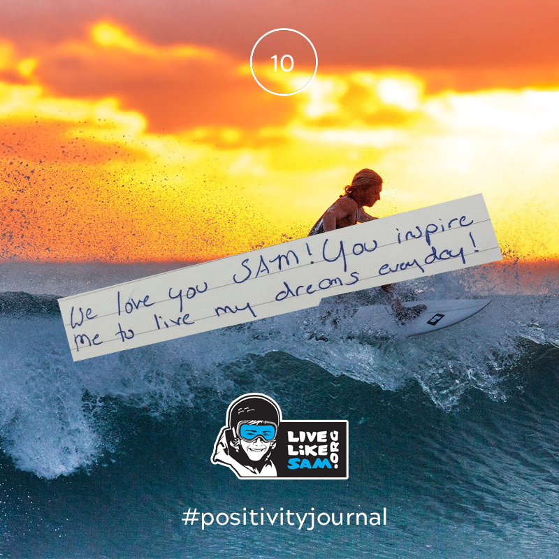 Live Like Sam positivity journal 