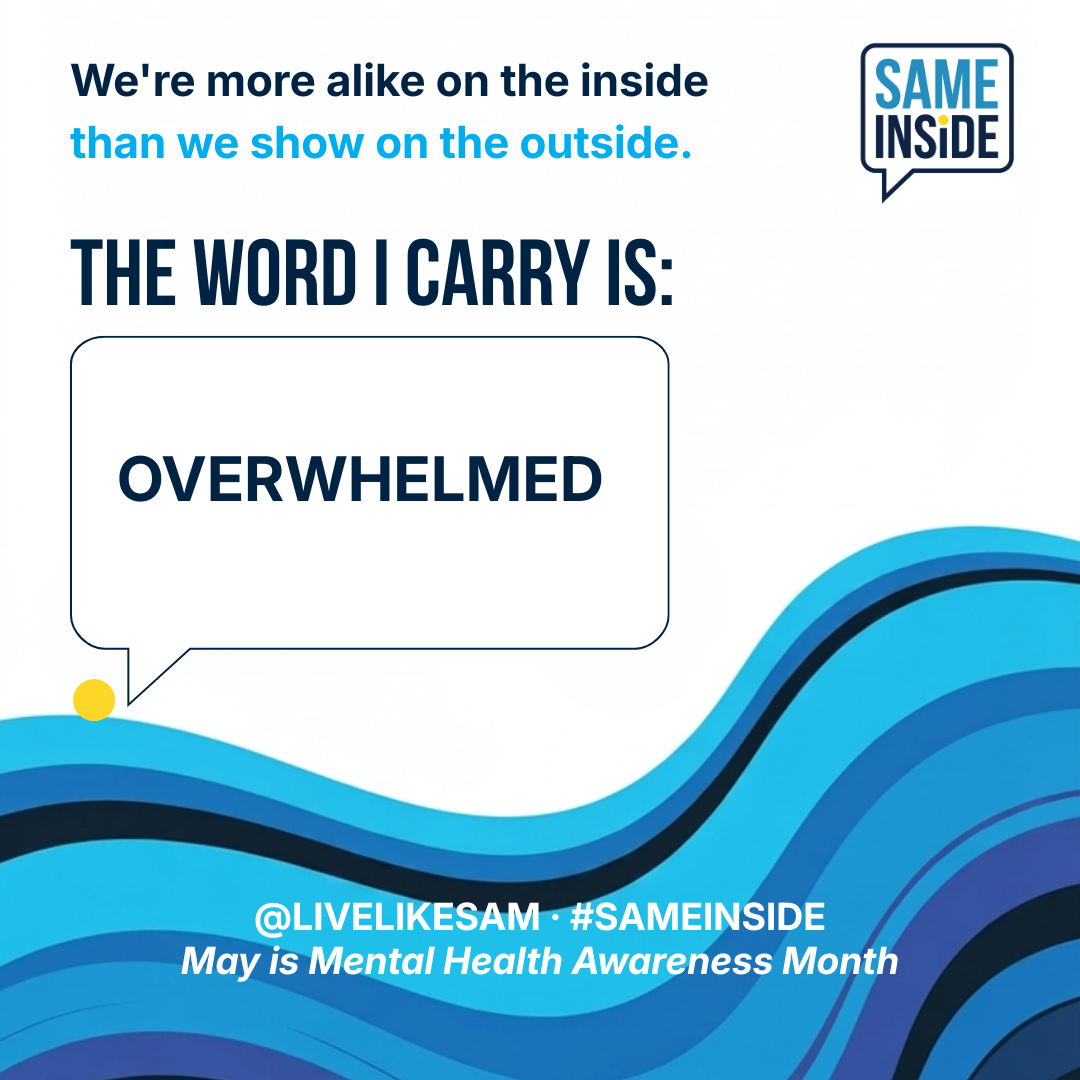 Same Inside Overwhelmed example post